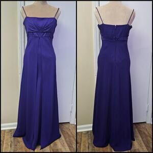 Vintage Niki By Niki Livas Blue Floor Length Gown Size 12 Y2K Friends Prom Gala